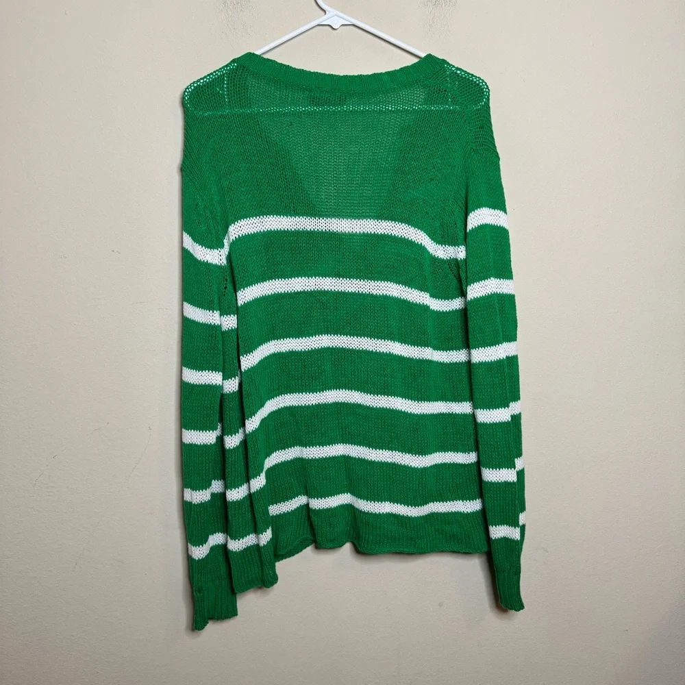 Wooden Ships Margot Striped V-Neck Sweater - Picture 9 of 10